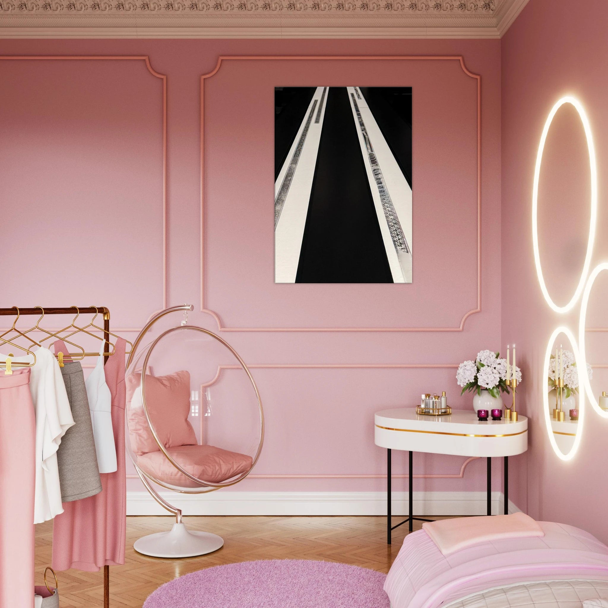 Abstract art print from the Travel Collection Studio Edition Spring '26, showcasing vibrant colors on high-quality canvas.