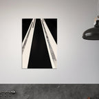 Abstract travel-inspired canvas print from the Studio Edition Spring 26 collection, featuring vibrant colors and artistic design.