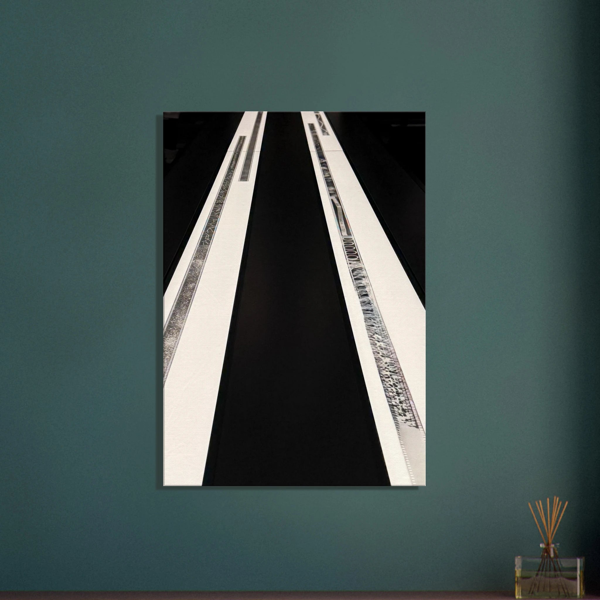 Abstract art print from the Travel Collection Studio Edition Spring 2026 on canvas, featuring vibrant colors and modern design.