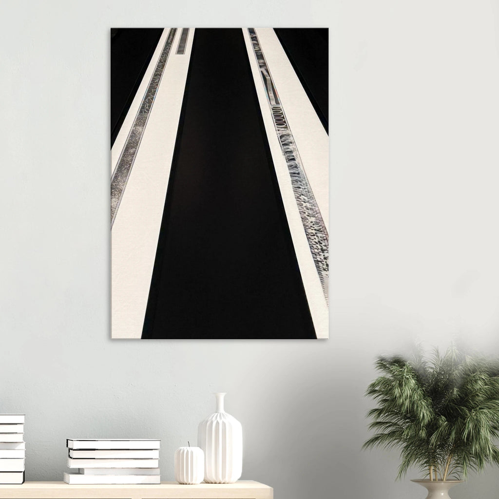 Abstract print canvas from the Travel Collection Studio Edition, Spring 26, featuring vibrant, artistic designs on durable print material.