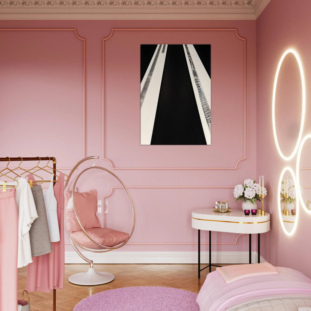 Abstract print on canvas from the Travel Collection Studio Edition Spring 2026, featuring vibrant colors and artistic design.