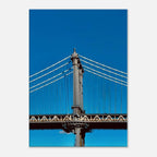 Sunny Winter Day canvas print of Manhattan Bridge in NYC, showcasing vibrant cityscape art for home decor.
