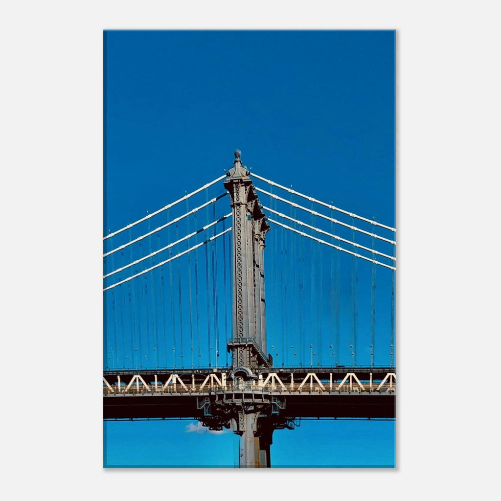Sunny Winter Day canvas print featuring the Manhattan Bridge in NYC, part of the Travel Collection by My Store.