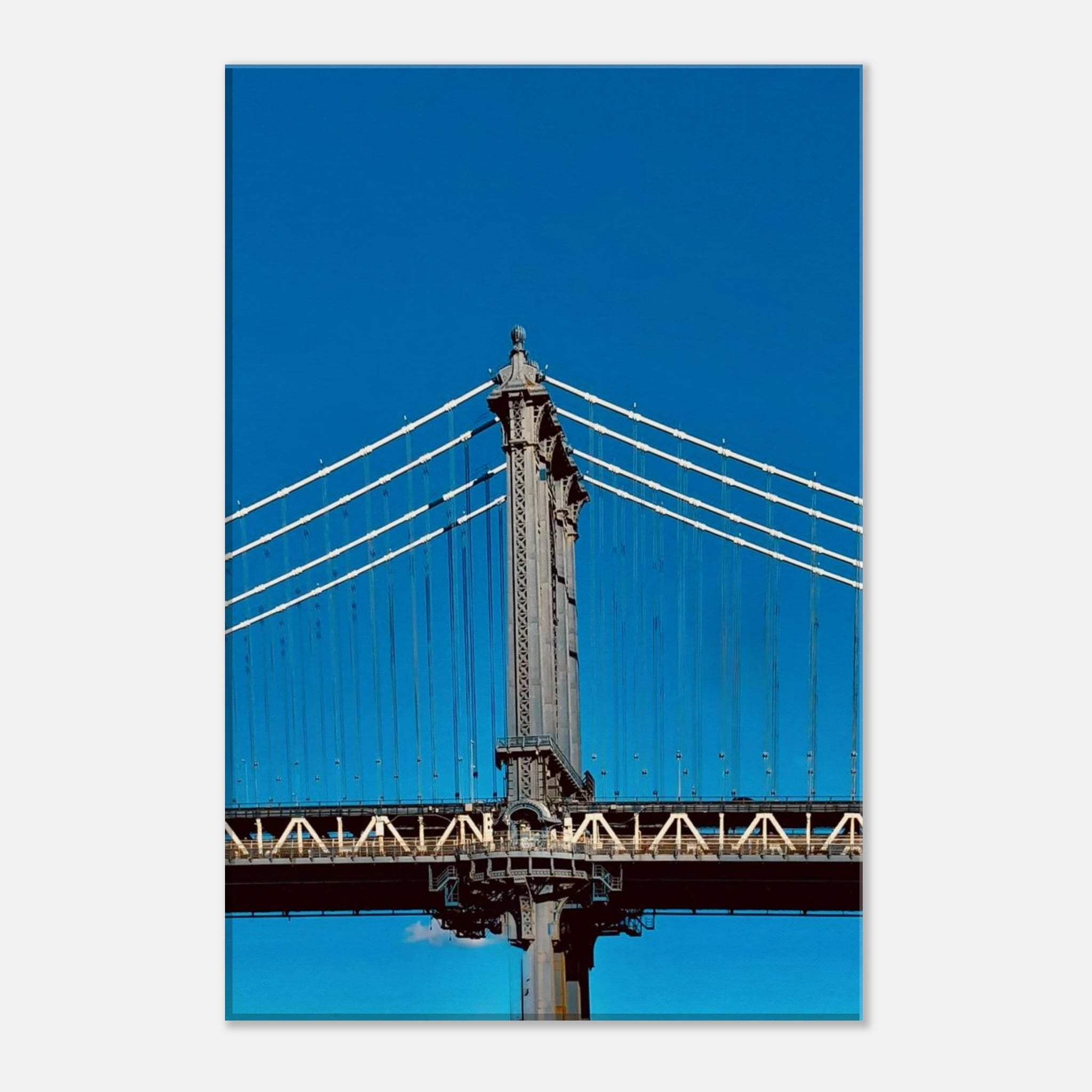 Sunny Winter Day canvas print featuring the Manhattan Bridge in NYC, part of the Travel Collection by My Store.