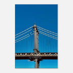 Sunny Winter Day canvas print featuring Manhattan Bridge in NYC, vibrant travel-inspired artwork for home decor.