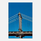 Sunny winter day canvas print of Manhattan Bridge NYC art from the Travel Collection, Studio Edition, featuring vibrant cityscape imagery.