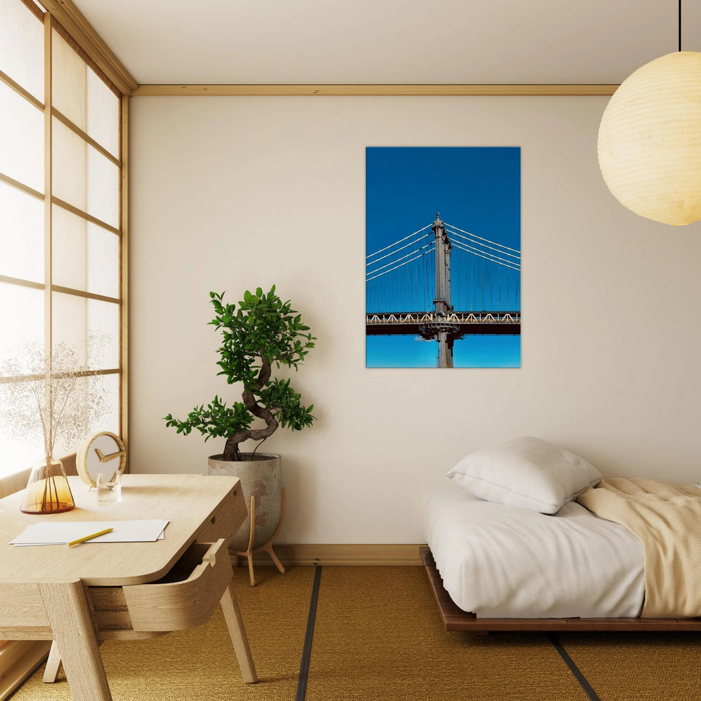 Sunny Winter Day canvas print featuring the Manhattan Bridge in NYC, part of the Travel Collection studio edition artwork.