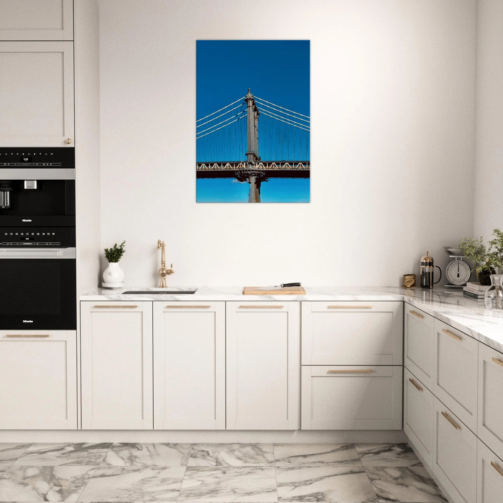 Sunny Winter Day canvas print featuring the Manhattan Bridge in NYC, part of the Travel Collection studio edition artwork.