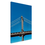 Sunny Winter Day canvas print of Manhattan Bridge in NYC, showcasing vibrant cityscape art for home décor.