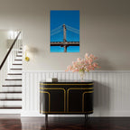 Sunny Winter Day canvas print featuring the Manhattan Bridge in NYC, part of the Travel Collection studio edition.