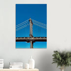 Sunny Winter Day canvas print featuring Manhattan Bridge in NYC, perfect for home decor from the Travel Collection.