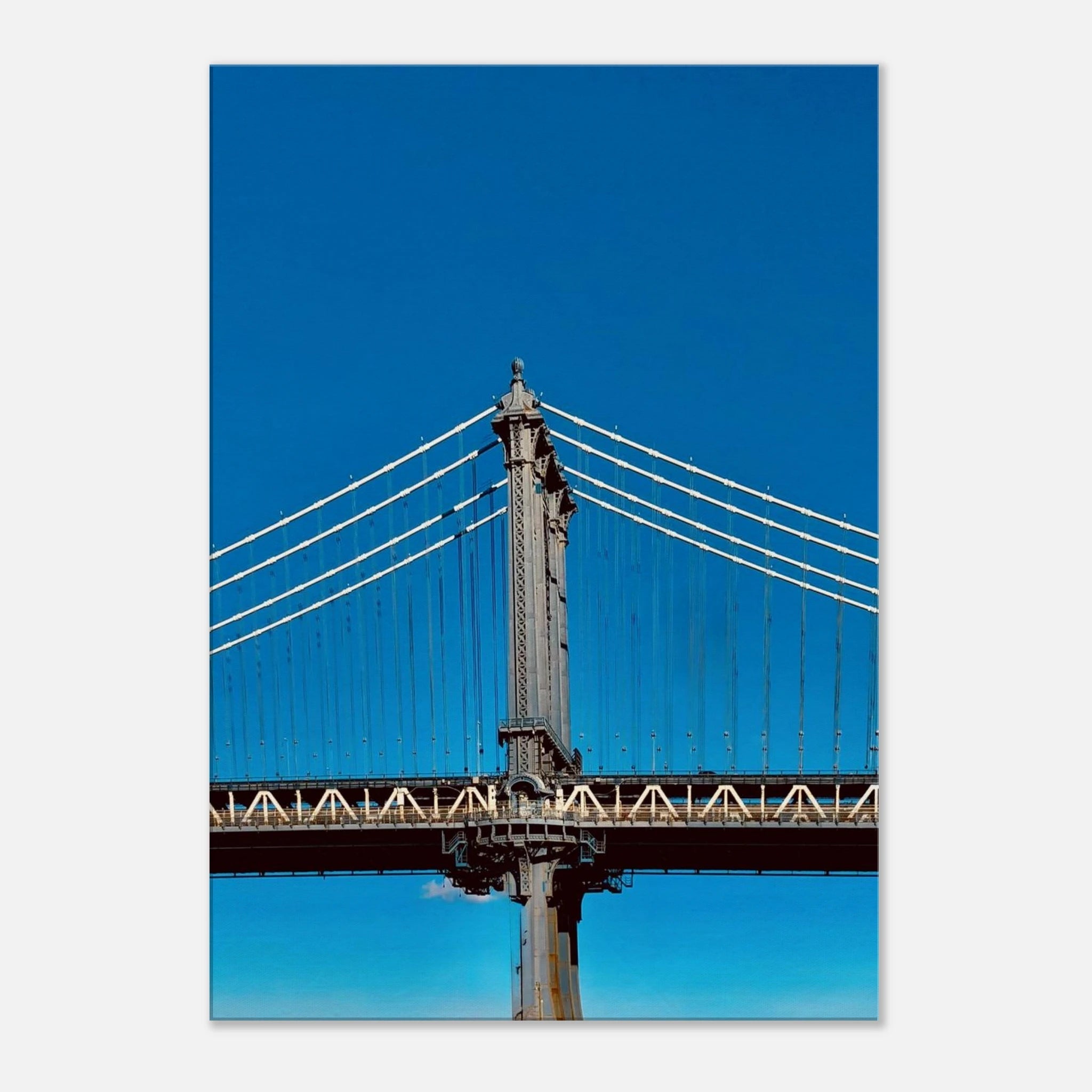 Sunny Winter Day canvas print featuring the Manhattan Bridge in NYC, part of the Travel Collection, Studio Edition for home decor.