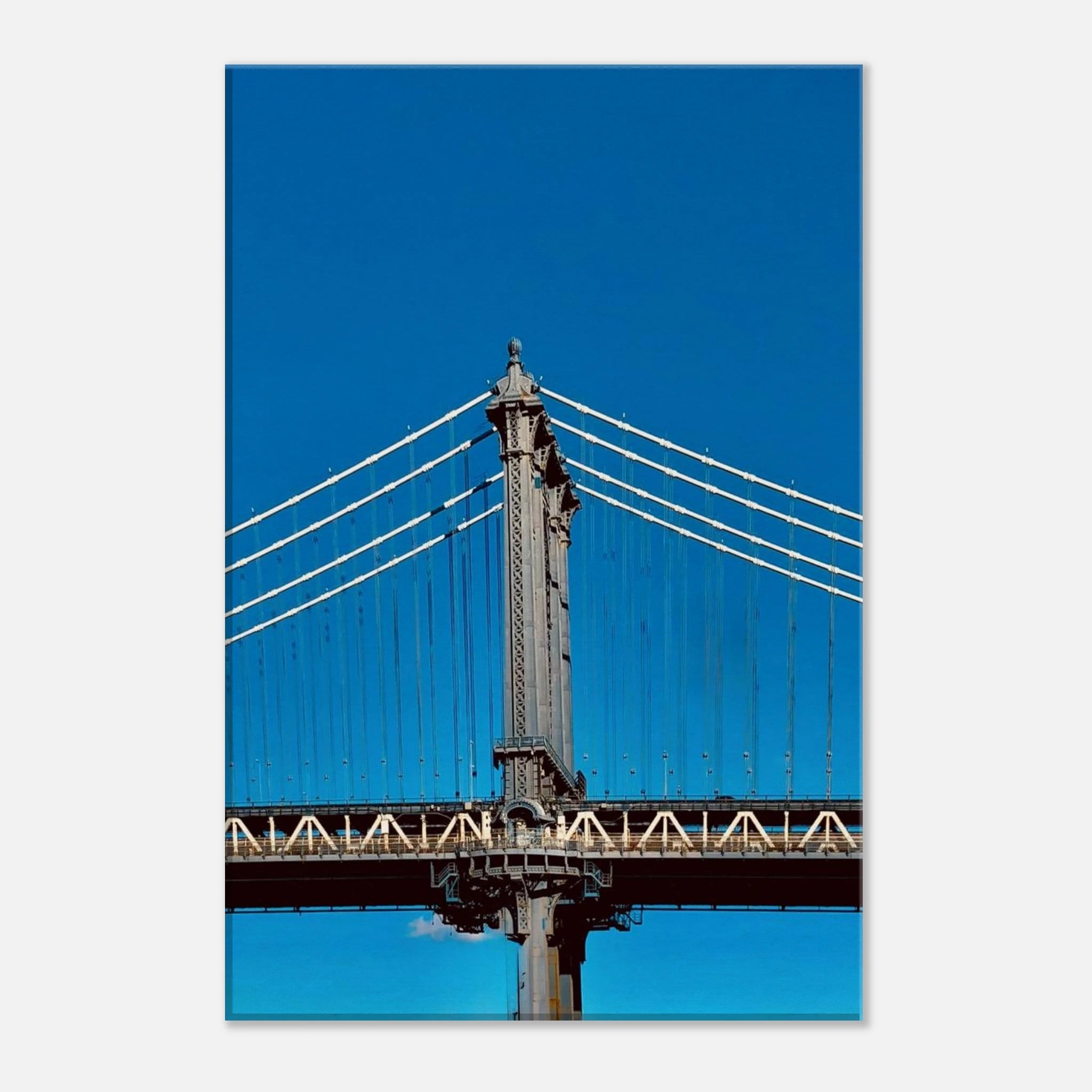 Sunny Winter Day canvas print featuring Manhattan Bridge in NYC, part of the Travel Collection by My Store.