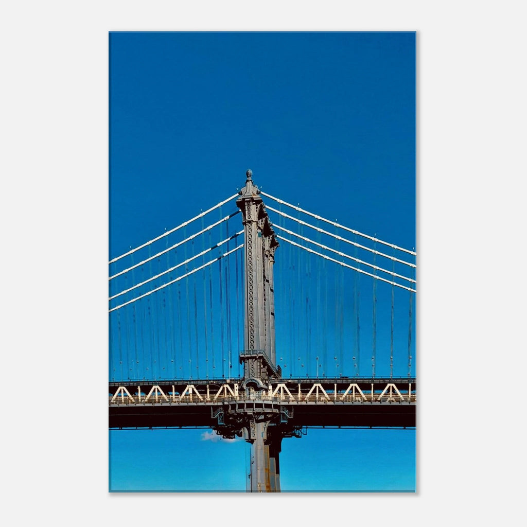 Sunny winter day canvas print featuring Manhattan Bridge in NYC, part of the travel collection studio edition artwork.