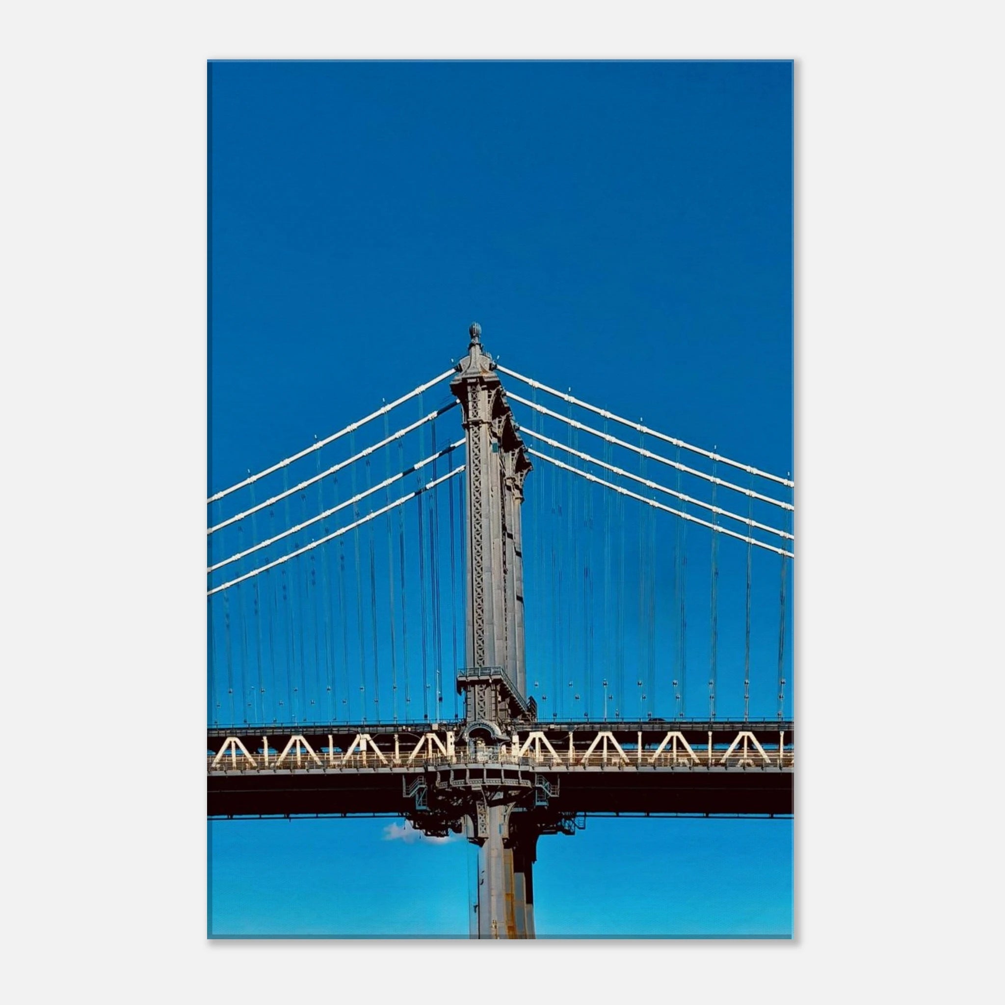 Sunny winter day canvas print featuring Manhattan Bridge in NYC, part of the travel collection studio edition artwork.