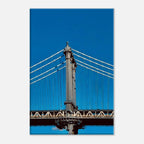 Sunny Winter Day canvas print of Manhattan Bridge in NYC, showcasing vibrant cityscape and winter scenery for home decor.