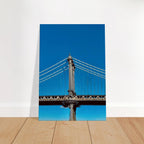 Sunny Winter Day canvas print of Manhattan Bridge in NYC, featuring vibrant winter scenery for home decor.