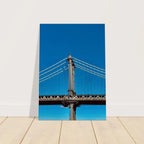 Sunny Winter Day canvas print featuring Manhattan Bridge in NYC, part of the Travel Collection, Studio Edition, ideal for home decor.