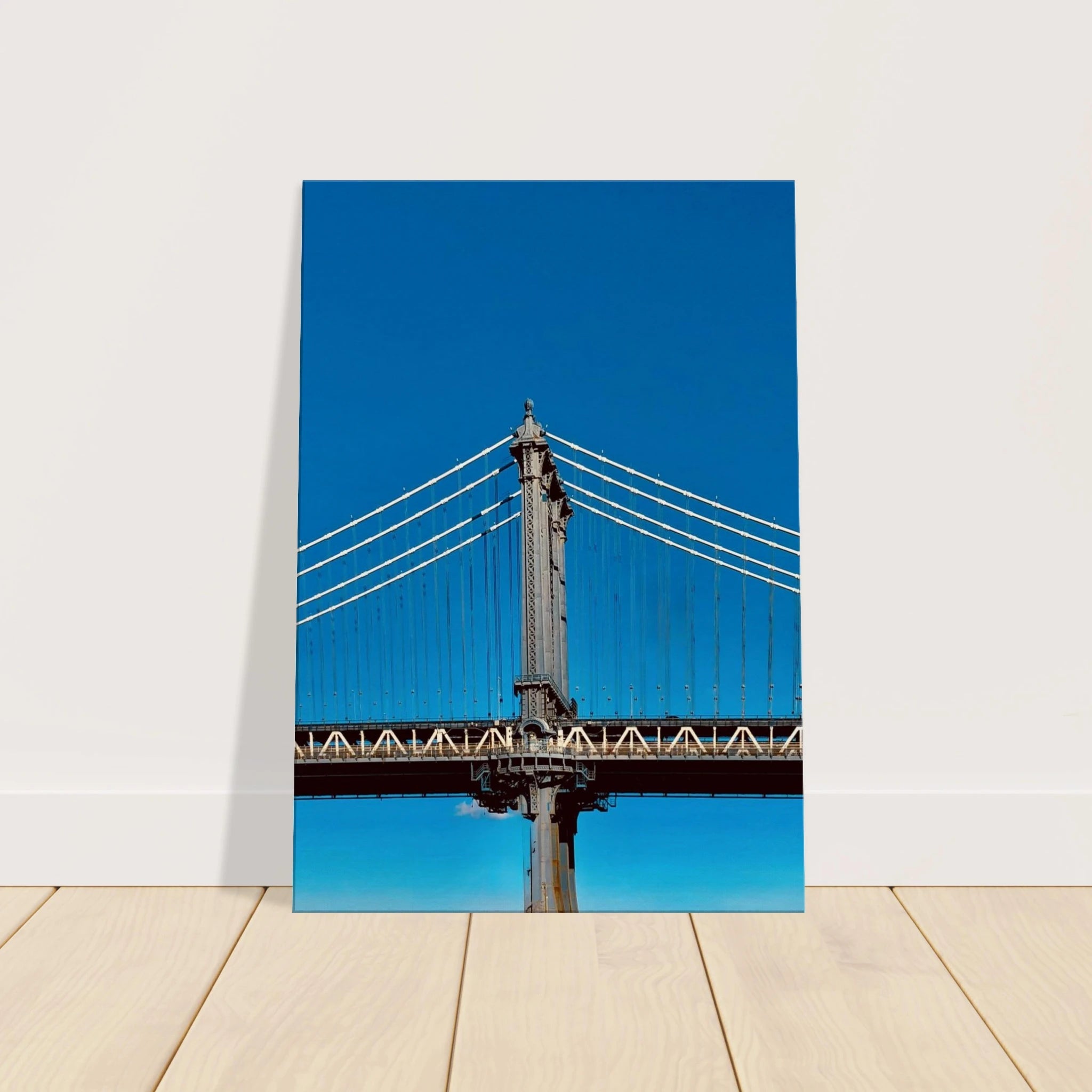 Sunny Winter Day canvas print featuring Manhattan Bridge in NYC, part of the Travel Collection, Studio Edition, ideal for home decor.