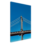Sunny Winter Day canvas print of Manhattan Bridge in NYC, featuring vibrant winter scenery, part of the Travel Collection studio edition.