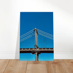 Sunny Winter Day canvas print of Manhattan Bridge in NYC, featuring vibrant cityscape for home decor from the Travel Collection.