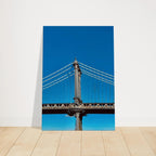 Sunny Winter Day canvas print featuring Manhattan Bridge in NYC, part of Studio Edition travel collection for home decor.