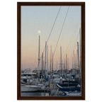 Framed canvas print of Summer Evening Marina Del Rey with nautical and chic tones, California Canvas Studio Edition, 20x30 cm.