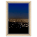 Premium wooden framed canvas print of Los Angeles Downtown Nightglow, elegant home wall art, California landscape, Studio Edition.
