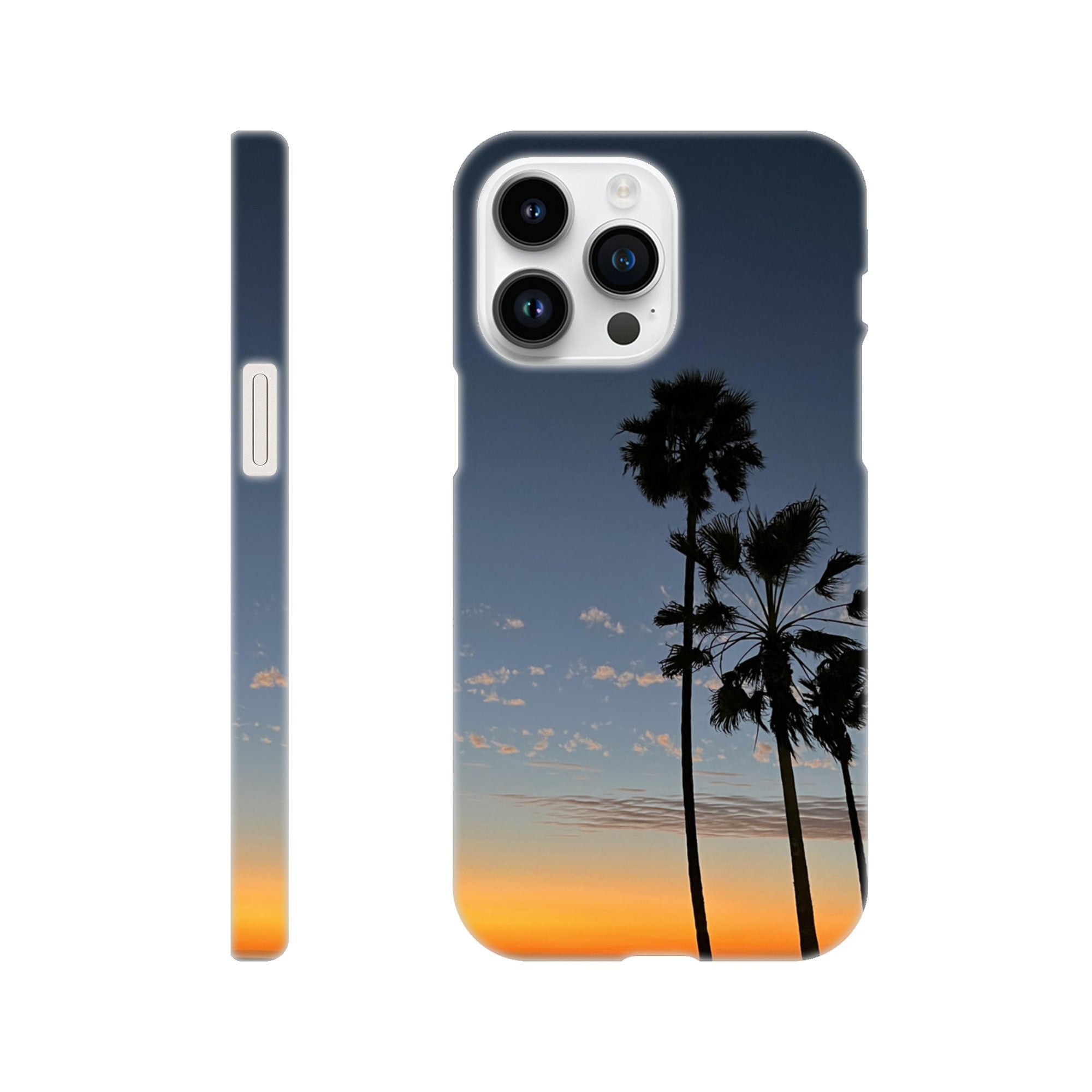 Magical Venice Beach Sunset iPhone 16 Pro Max case with slim, chic design featuring vibrant summer sunset print and endless summer vibes