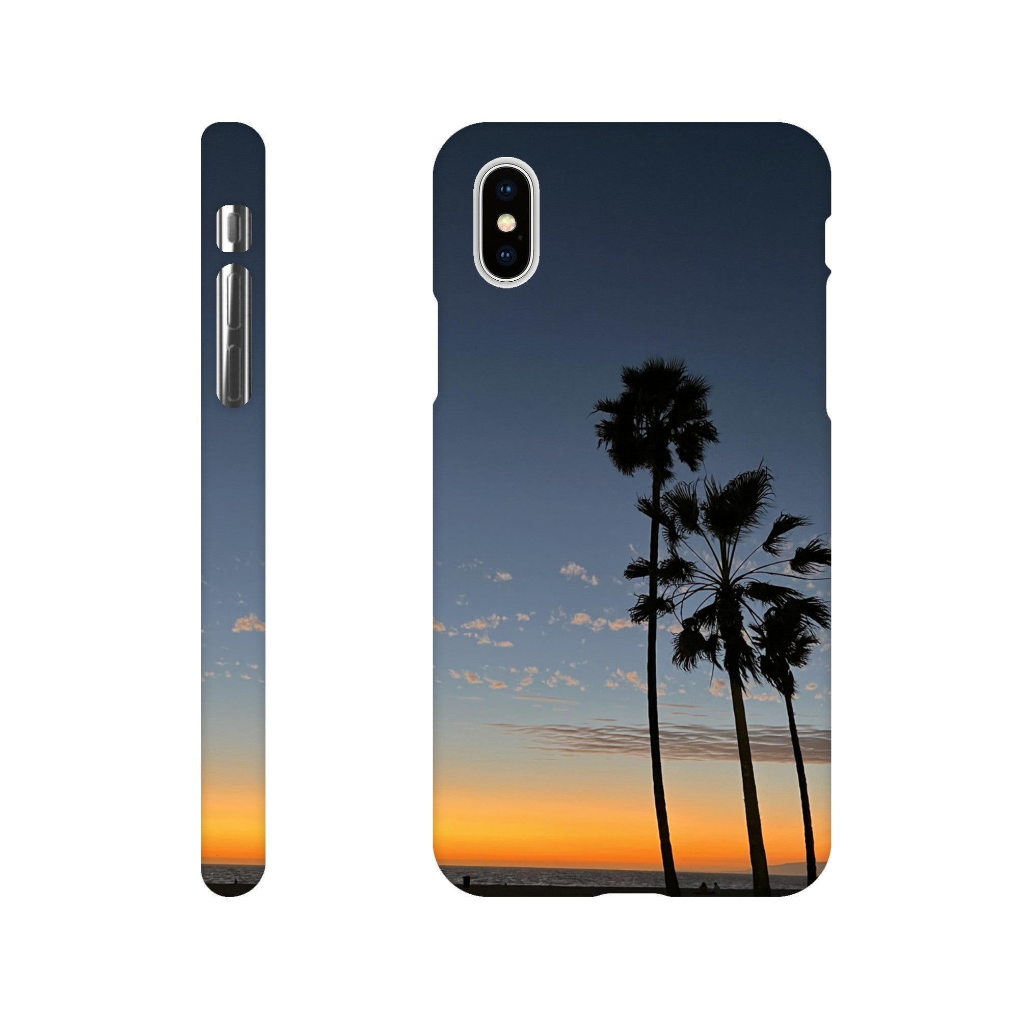 Magical Venice Beach Sunset iPhone 16 Pro Max case with vibrant sunset print, slim and chic phone cover capturing endless summer vibes
