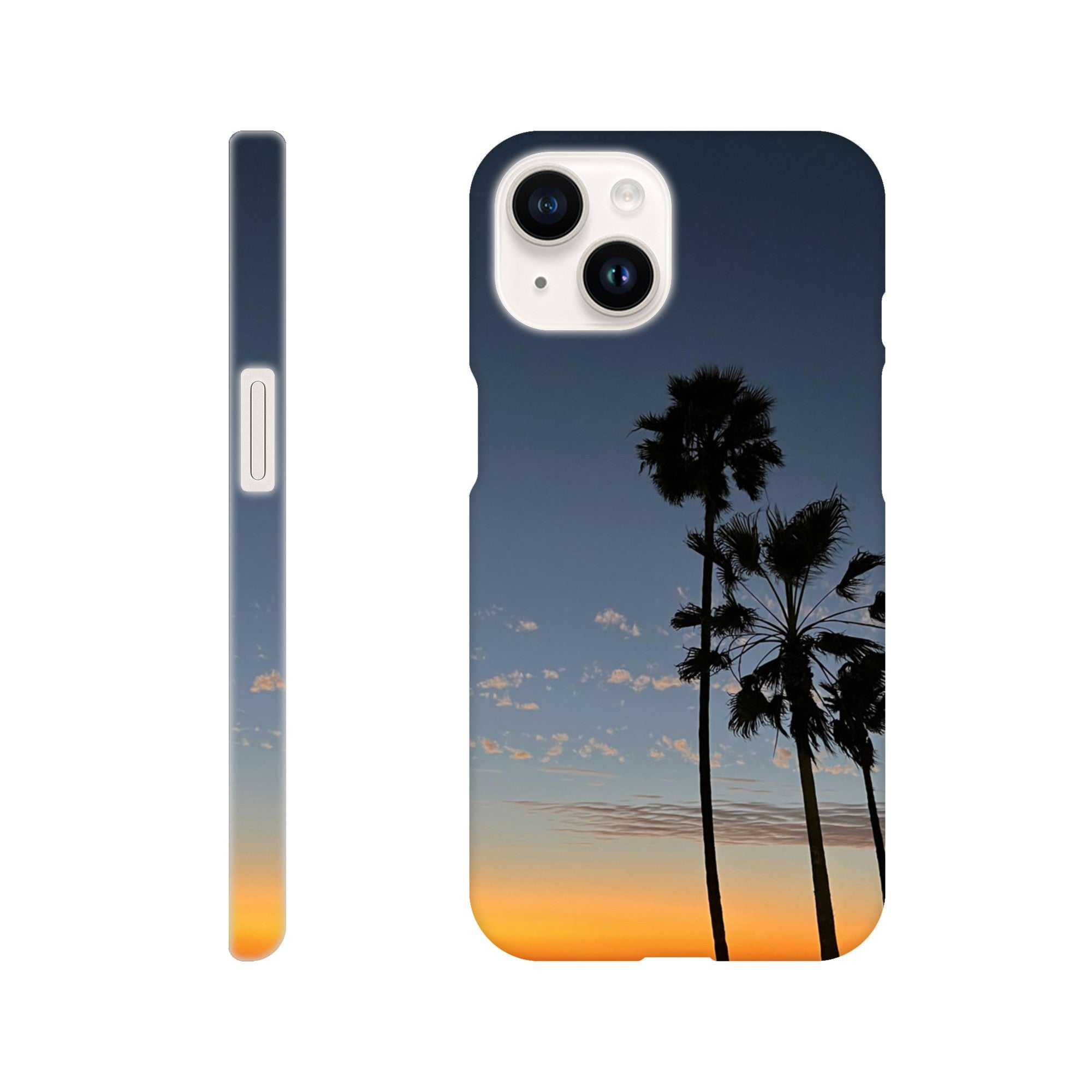 Magical Venice Beach Sunset iPhone 16 Pro Max case with vibrant sunset print, slim and chic phone cover featuring endless summer vibes