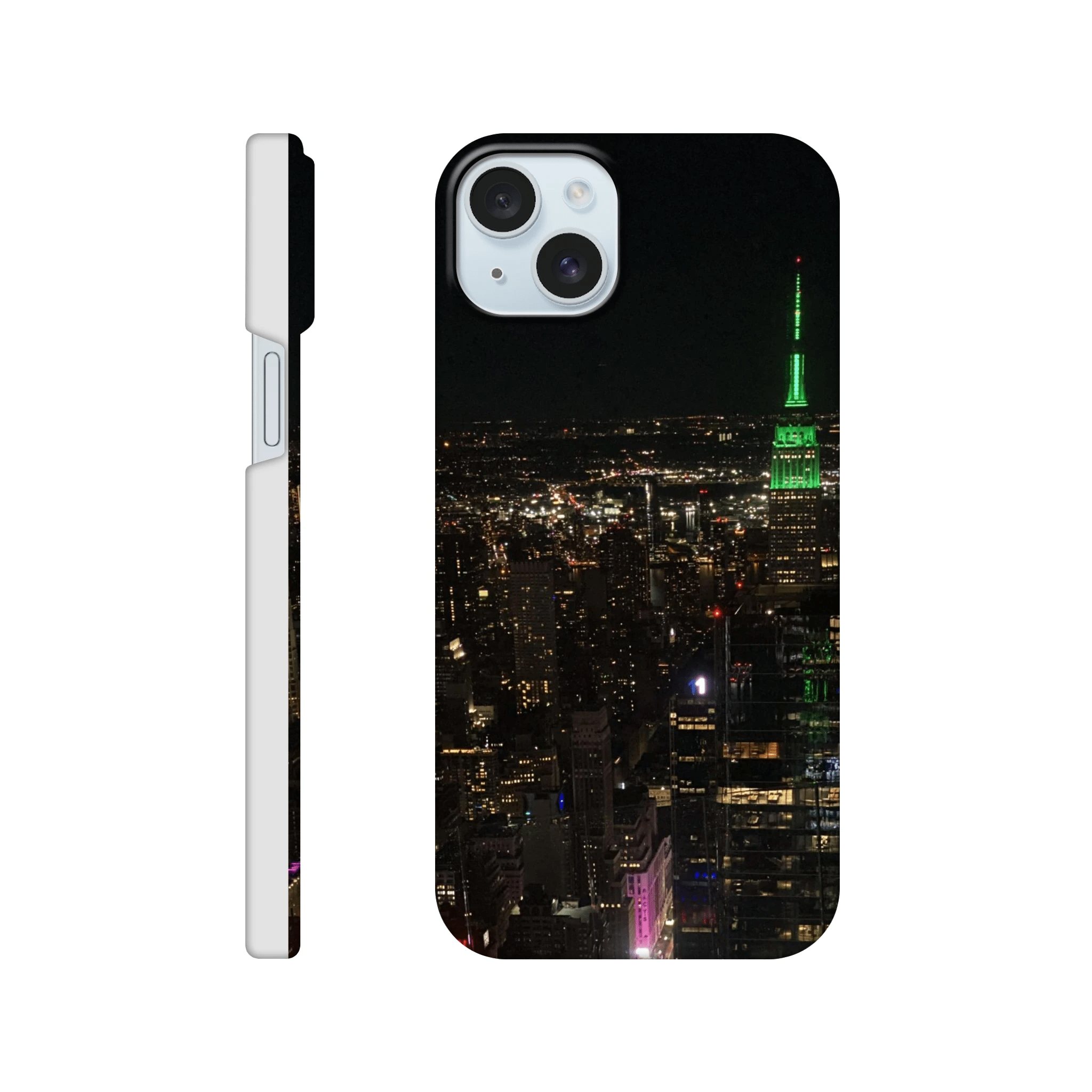 NYC Skyline night phone case for iPhone 16 Pro Max, sleek slim design with durable protection and cityscape print.