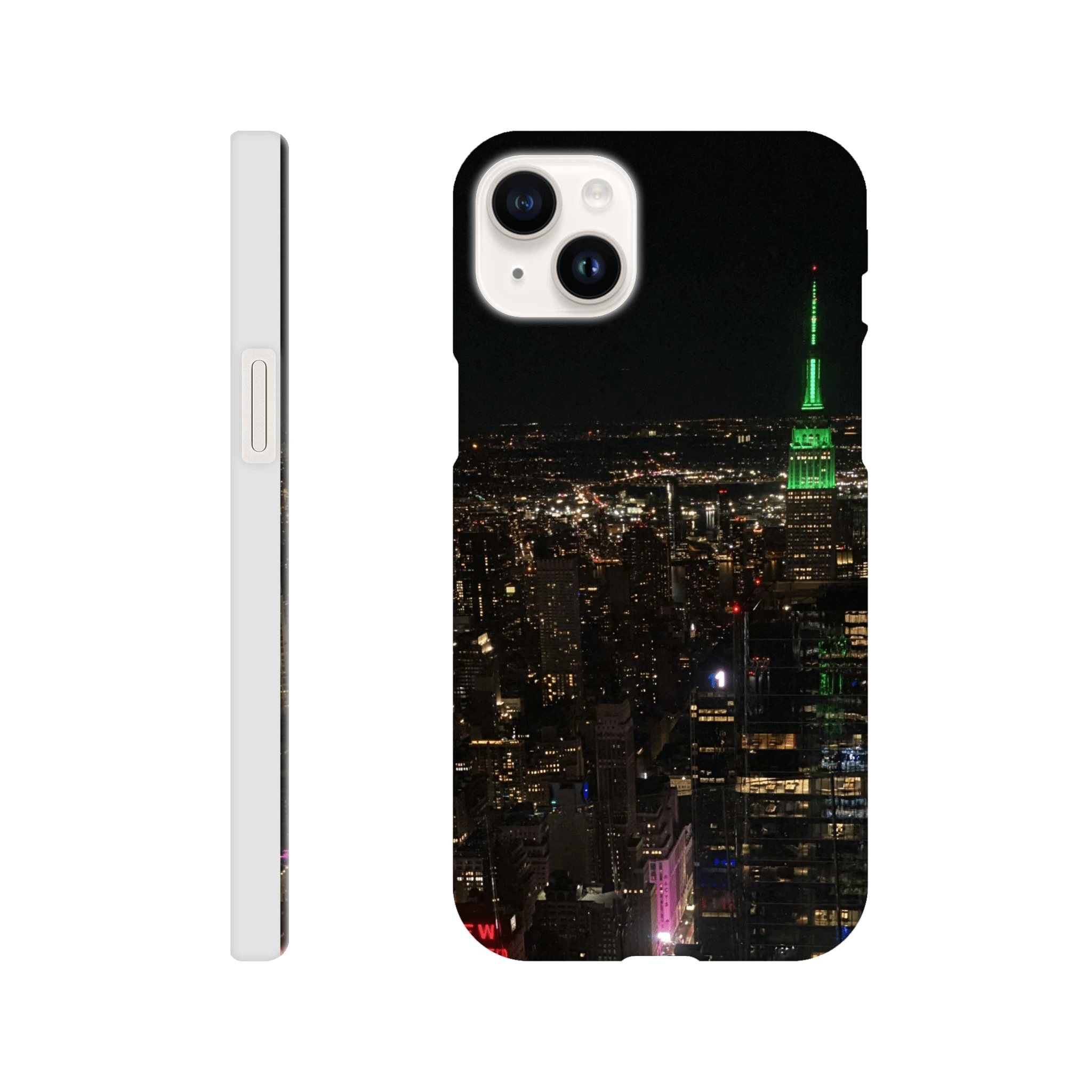NYC Skyline night phone case for iPhone 16 Pro Max, sleek slim design with durable protection and cityscape print.