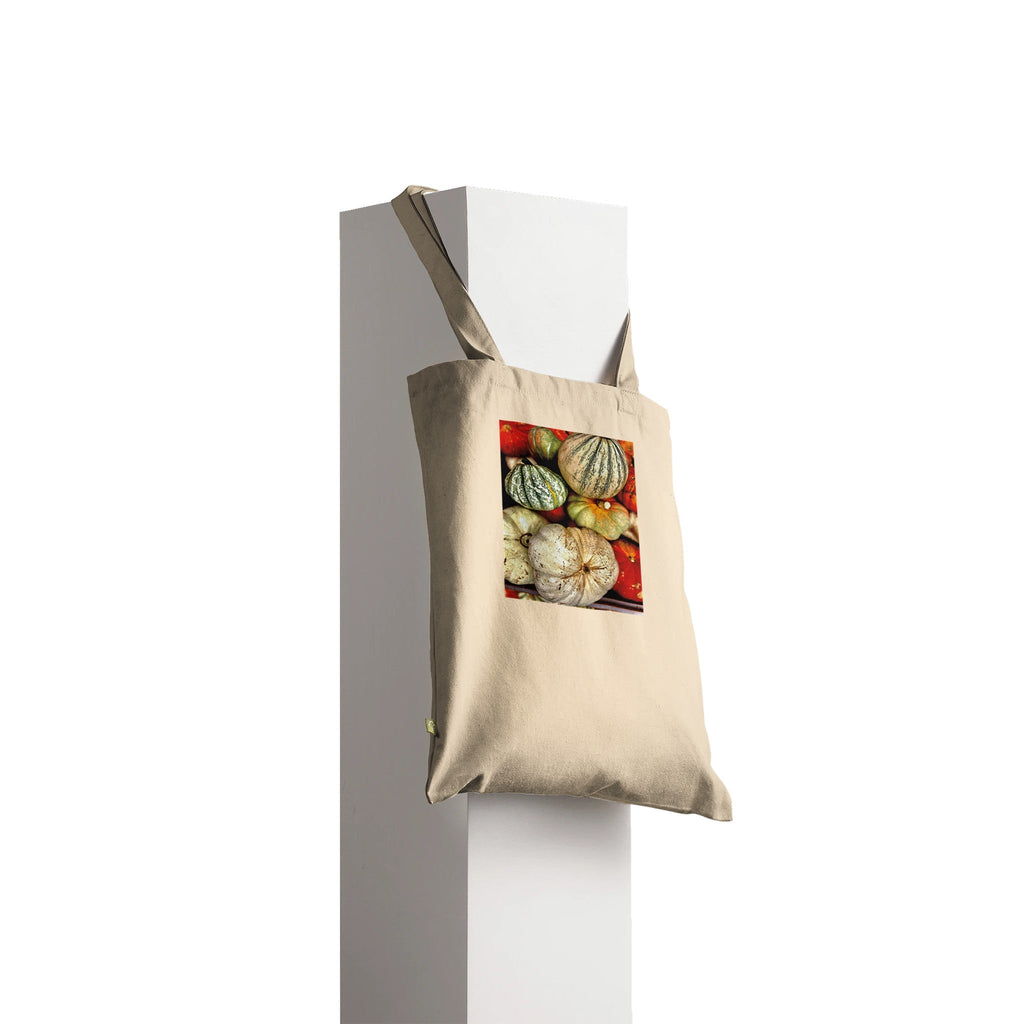 Autumn Harvest Tote Bag – Rustic Pumpkin & Gourd Farmhouse Market Style - CaliCuration