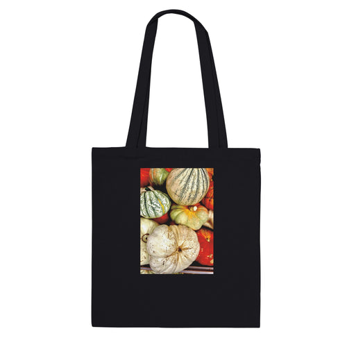 Autumn Harvest Tote Bag – Rustic Pumpkin & Gourd Farmhouse Market Style - CaliCuration