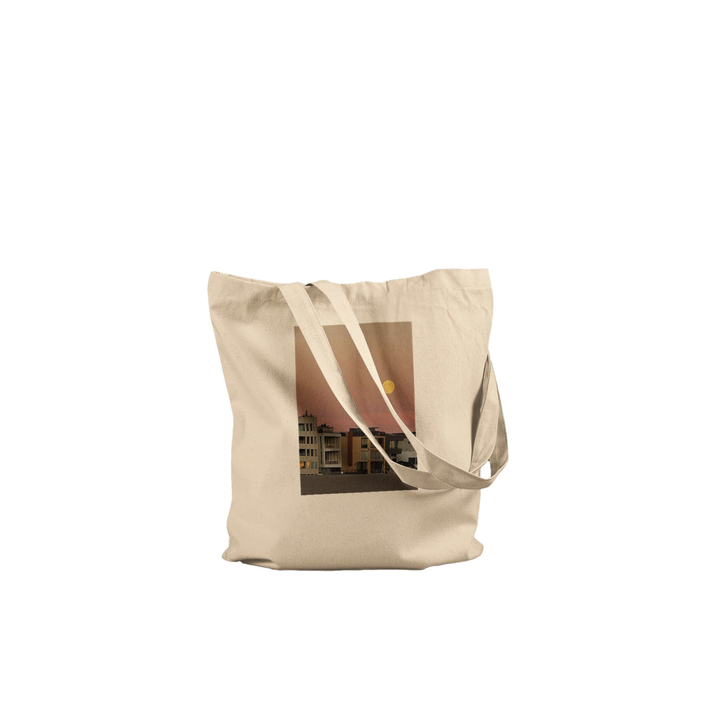 BEACH TOTE BAG, Aop Toe Bag, Shopping Tote Bag, Vegetable Tote Bag, Harvest Full Moon Tote Bag, Eco - Friendly Beach Bag, Cotton Tote Bag - CaliCuration