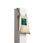Eco-friendly cotton tote bag with long handles featuring a chic Caribbean Magic print, ideal for casual shopping and daily use.