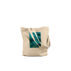 Eco-friendly cotton tote bag with long handles featuring a Chic Caribbean Magic print, perfect for casual carrying.