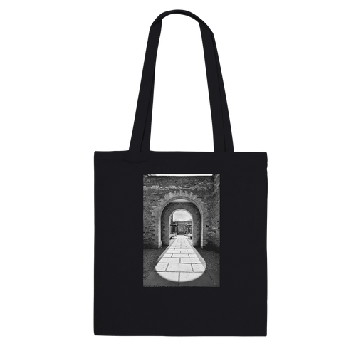 Cotswolds Estate Summer Light Arches tote bag made of eco-friendly cotton with natural print design, showcasing a stylish, eco-conscious accessory.