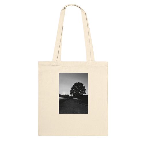 Eco-friendly tote bag with exclusive summer in the Cotswolds print, made from sustainable material, featuring natural design details.