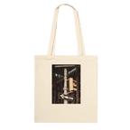 Eco-friendly NYC Intersections Series tote bag made of 100% cotton with iconic urban design, featuring natural print material.