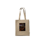 Eco-friendly cotton tote bag featuring a NYC taxi cab holiday magic print, stylish and durable for everyday use.
