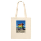Eco-friendly Pride 2025 tote bag by My Store featuring colorful print to support GLAAD and celebrate summer in style.