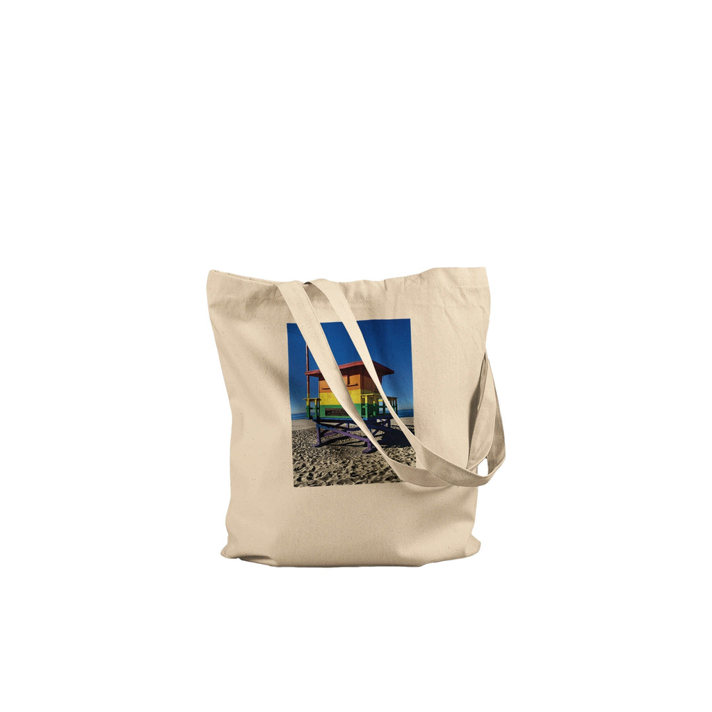 Eco-friendly Pride 2025 tote bag by My Store featuring vibrant print, supporting GLAAD, perfect for summer celebrations.