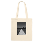 Eco-friendly tote bag featuring a summer road in the fields print on 100% cotton, stylish and durable for everyday use.