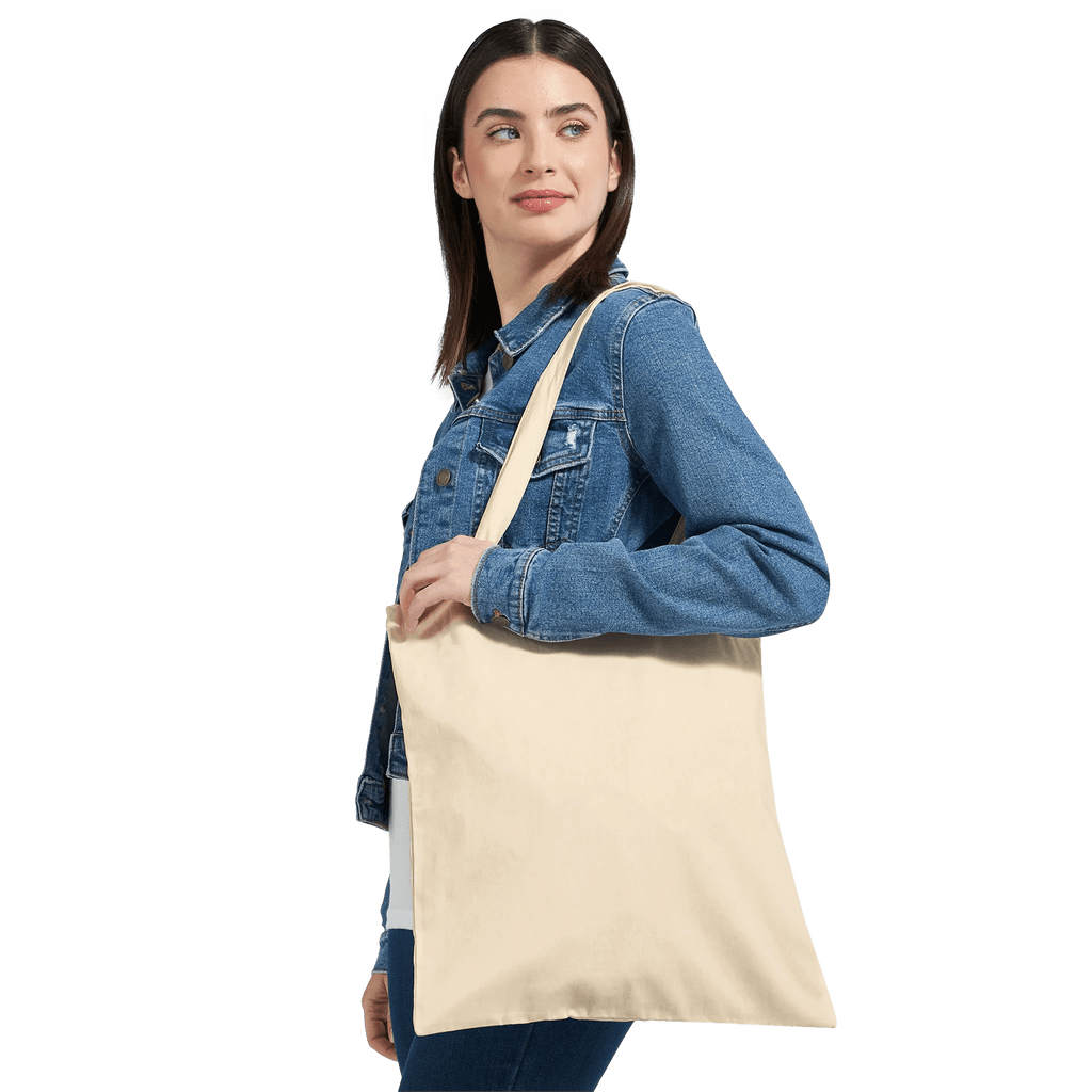 Eco-friendly cotton tote bag featuring a summer road in the fields print, timeless chic design, perfect for casual and eco-conscious use.