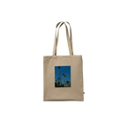 Stylish Sunset Blvd West premium tote bag with eco-friendly print design, showcasing LA chic style and natural material.