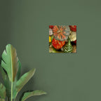 Vibrant Halloween wall art canvas featuring colorful pumpkins in various shapes, festive harvest vibes for seasonal décor.