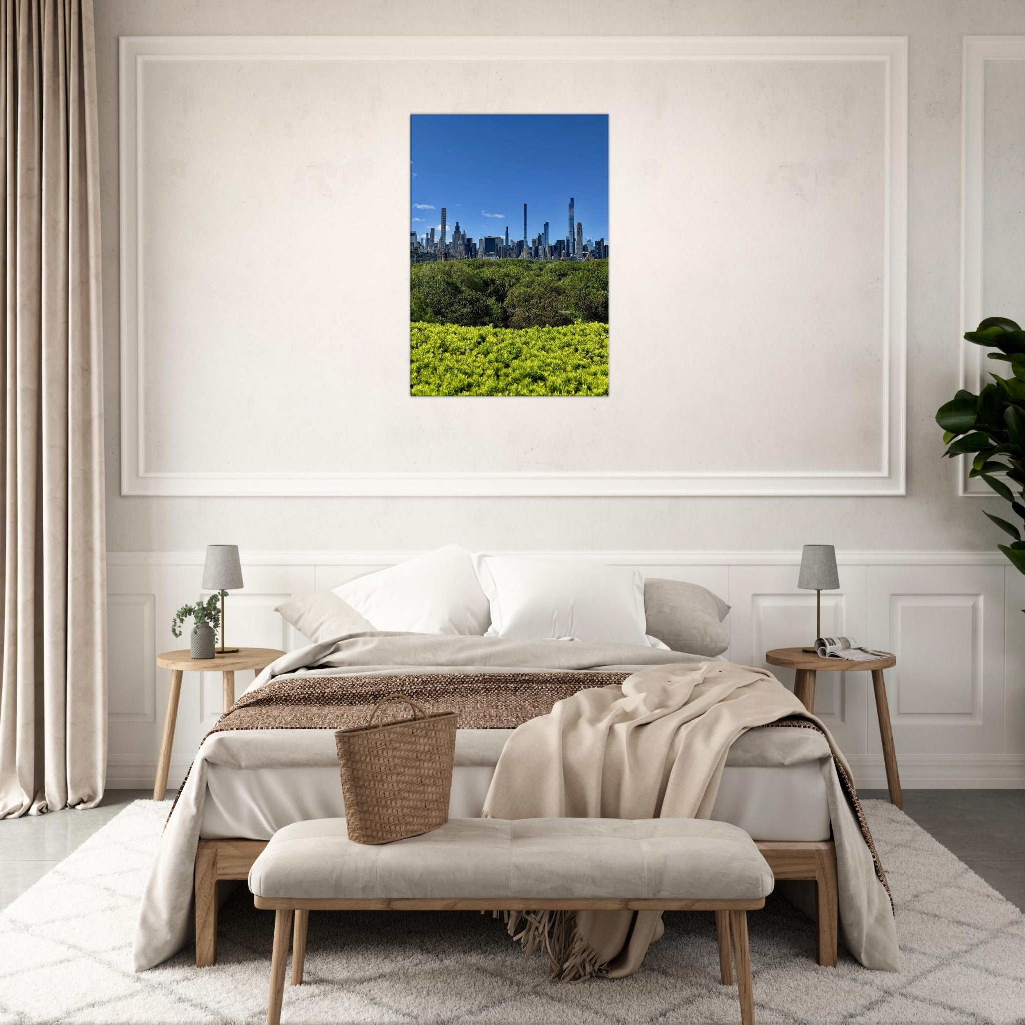 NYC Central Park Skyline canvas print on thick material, spring day cityscape wall art from the Travel Collection.