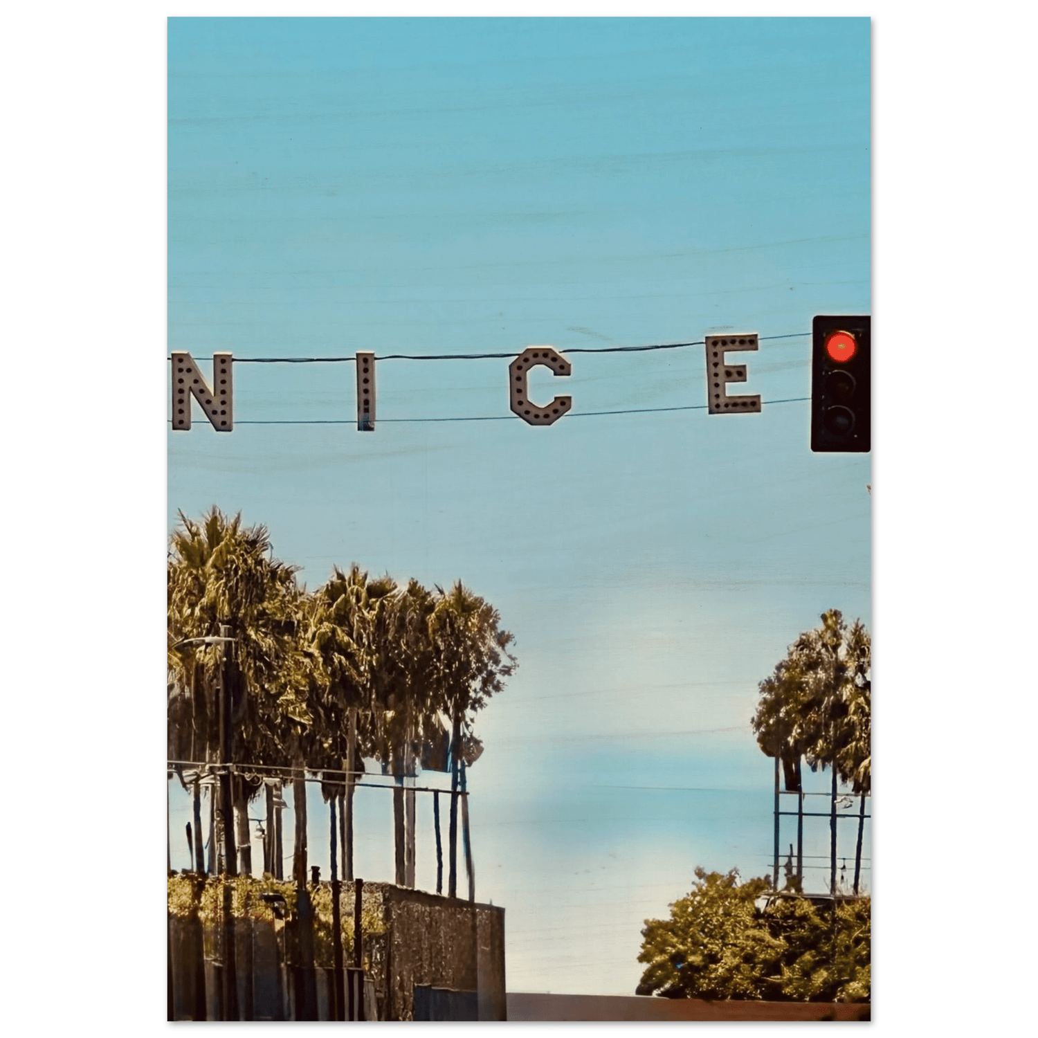 Nice at Venice Beach Premium Wooden Framed Poster - Rustic Wood Print: California Poster Art: Studio Edition: Spring' 26 - CaliCuration